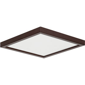 9" LED Square Platter Light, 18.5W, 1200 Lumens, 120V, Bronze