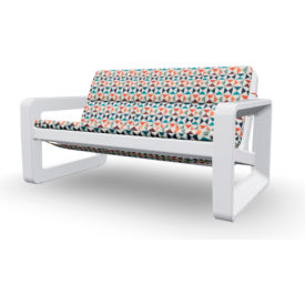 Deck Loveseat Cushion, Array Caribbean