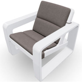 Deck Chair Cushion, V2-Blend Coal