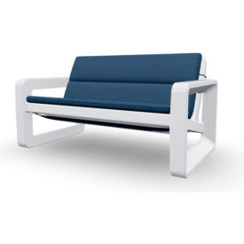 Deck Loveseat Cushion, Blend Indigo