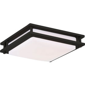 12" LED Flush Mount Fixture, 15W, 1050 Lumens, 120V, Black