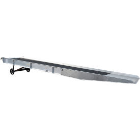 Aluminum/Steel Yard Ramp Grating, 360''L x 74''W, 16,000 Lb. Capacity, Silver