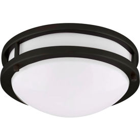 14" LED Flush Mount Fixture, 20W, 1700 Lumens, 120V, Black