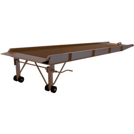 Steel Overlap Yard Ramp, 360"L x 90-3/8"W 16,000 lb. Capacity Earth Tone Brown
