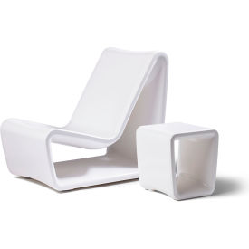 Outdoor Loop Table, Highcloud White