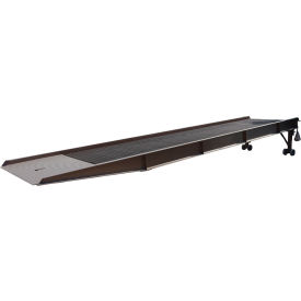 Steel Overlap Yard Ramp, 360''L x 102-3/8''W, 20,000 lb Capacity, Earth Tone Brown
