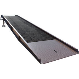 Steel Overlap Yard Ramp, 432"L x 102-3/8"W, 16,000 lb. Capacity, Earth Tone Brown