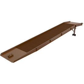 Steel Overlap Yard Ramp, 432''L x 90-3/8''W, 20,000 lb Capacity, Earth Tone Brown