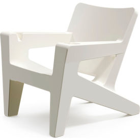Outdoor Bask Lounge Chair, Ivory