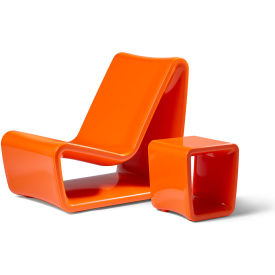 Tupelo Outdoor Loop Table, Vintage Orange