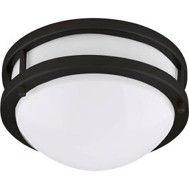 10" LED Flush Mount Fixture, 15W, 1300 Lumens, 120V, Black