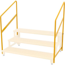 3 Step Steel Hand Rail Kit for ASP Models, 31-1/16"L x 1-5/16"W x 48"H, Yellow