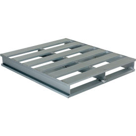 Aluminum Heavy Duty Pallet, 2-Way Entry, 48" x 42-1/8", 6000 lb Capacity, Silver