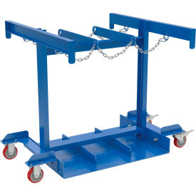 Steel Cylinder Caddy Truck with Casters, 45"W x 45"D x 39"H, 800 lb. Capacity, Blue