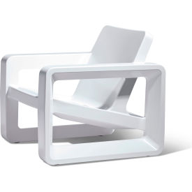 Outdoor Deck Lounge Chair, Highcloud White