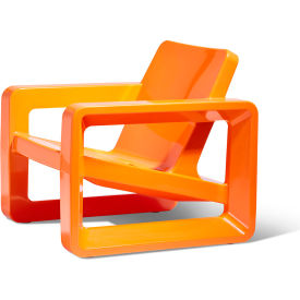 Outdoor Deck Lounge Chair, Vintage Orange