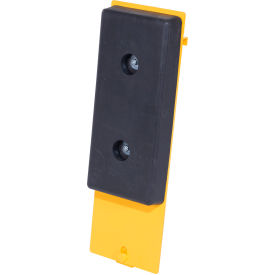 Molded Rubber/Steel Class III Fork Truck Carriage Bumper, Black / Yellow