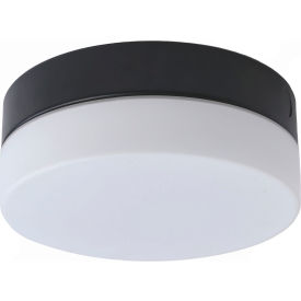 9" LED Flush Mount Drum Fixture, 18.5W, 1200 Lumens, 120V, Black