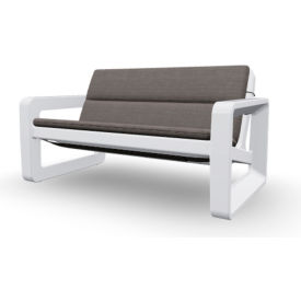 Deck Loveseat Cushion, Blend Coal