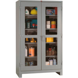 Industrial Clearview Storage Cabinet, 48"W x 24"D x 82"H, All-Welded, Dove Gray