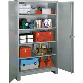 All-Welded Steel Industrial Storage Cabinet, 14 Gauge, 4 Adj. Shelves, 48"W x 24"D x 82"H