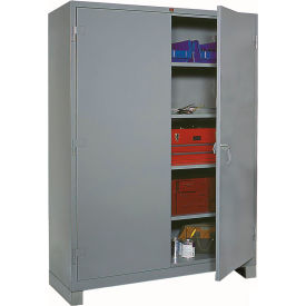 All-Welded Steel Industrial Storage Cabinet, 14 Gauge, 4 Adj. Shelves, 60"W x 24"D x 82"H