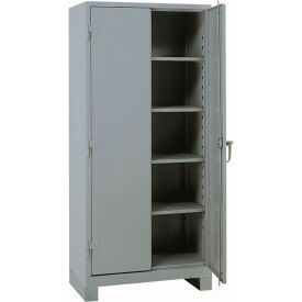 All-Welded Steel Industrial Storage Cabinet, 14 Gauge, 4 Adj Shelves, 36"W x 21"D x 82"H