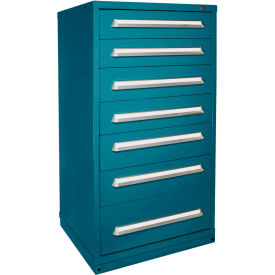 Eye-Level Modular Drawer Cabinet, 30"W x 28-1/4"D x 59-1/4"H, 7 Drawer, Deep Sea Blue