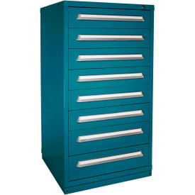 Eye-Level Modular Drawer Cabinet, 30"W x 28-1/4"D x 59-1/4"H, 8 Drawer, Deep Sea Blue