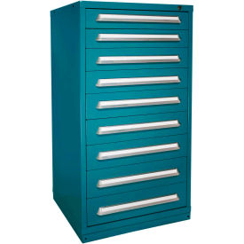 Eye-Level Modular Drawer Cabinet, 30"W x 28-1/4"D x 59-1/4"H, 9 Drawer, Deep Sea Blue