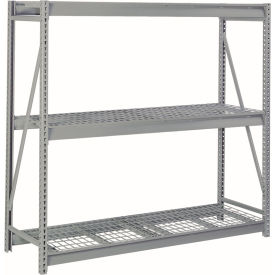 3 Level Heavy Duty Bulk Storage Rack Wire Deck Starter 96"W x 48"D x 72"H