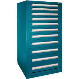 Eye-Level Modular Drawer Cabinet, 30"W x 28-1/4"D x 59-1/4"H, 11 Drawer, Deep Sea Blue