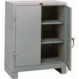 Counter Height Storage Cabinet, 36"W x 21"D x 46"H, All-Welded, Dove Gray
