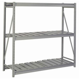 3 Level Heavy Duty Bulk Storage Rack, Ribbed Steel Starter, 72"W x 36"D x 84"H