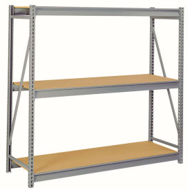 3 Level Heavy Duty Bulk Storage Rack, Wood Deck, Starter, 72"W x 36"D x 72"H