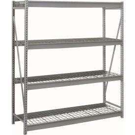 4 Level Heavy Duty Bulk Storage Rack Wire Deck Starter 60"W x 36"D x 96"H