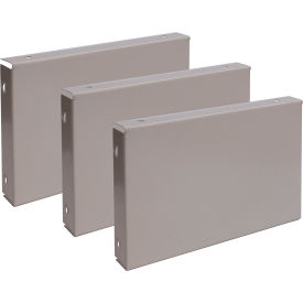 Front Base, 18"W x 6"H, Dove Gray, Pack of 3