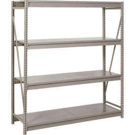 4 Level Heavy Duty Bulk Storage Rack, Steel Deck, Starter, 96"W x 48"D x 96"H