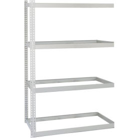 4 Shelf, Standard Duty Rivet Rack, Add On, 60"W x 24"D x 84"H, Dove Gray