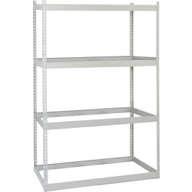 4 Shelf, Standard Duty Rivet Rack, Starter, 48"W x 36"D x 84"H, Dove Gray