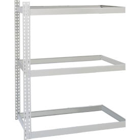 3 Shelf, Standard Duty Rivet Rack, Add On, 48"W x 24"D x 84"H, Dove Gray