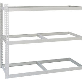 3 Shelf, Heavy Duty Rivet Rack, Add On, 96"W x 48"D x 84"H, Dove Gray