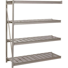 4 Level Heavy Duty Bulk Storage Rack, Ribbed Steel, Add On, 72"W x 24"D x 96"H