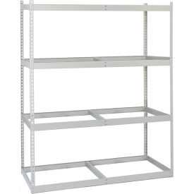 4 Shelf, Standard Duty Rivet Rack, Starter, 60"W x 48"D x 84"H, Dove Gray