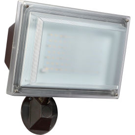 LED Flood Light With Protective Lens Cover, 42W, 3500 Lumens, >80 CRI, Bronze