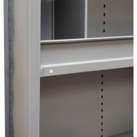 8000 Shelving Bin Fronts, 36"W x 3"H, Dove Gray Powder Coat, 10 Pack