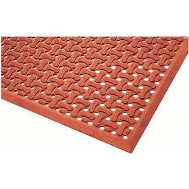 Reversible Dynamic Flow Drainage Mat, 20'W x 3'L, Red