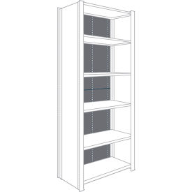 8000 Back Panel, 36"W x 84"H, Dove Gray Powder Coat