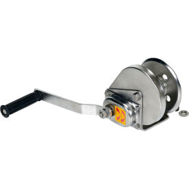 Stainless Steel Hand Winch, 1200 Lb Capacity, Silver