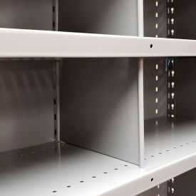 Shelf Divider, 12"H x 9"D, Dove Gray Powder Coat Paint